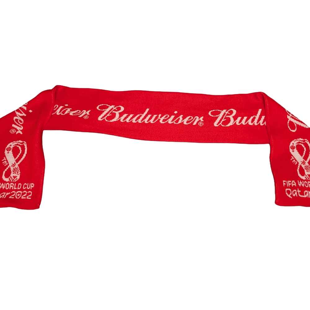Red Budweiser FIFA 2022 World Cup Qatar Scarf